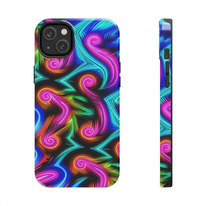 Neon Spirals (Tough iPhone Case)