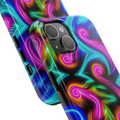 Neon Spirals (Tough iPhone Case)