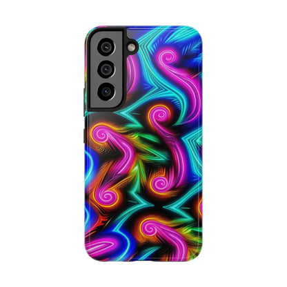 Neon Spirals (Tough iPhone Case)