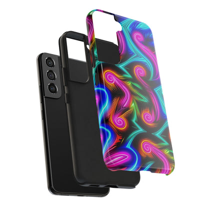 Neon Spirals (Tough iPhone Case)